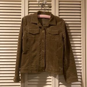 CAbi olive/taupe brown corduroy jacket